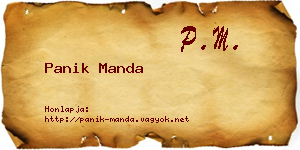 Panik Manda névjegykártya